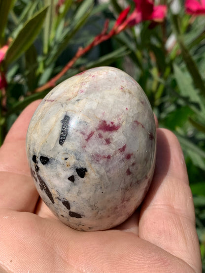 Tourmaline Rubellite, gros galet rond de 60 x 50 x 45 mm - 179,2 grammes. Une très belle et unique pièce !