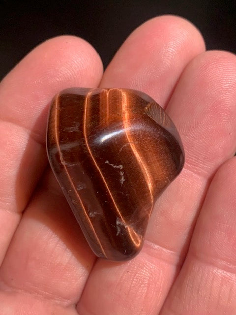 Oeil de taureau - Pierre roulée - 40 x 25 x 20 cm - 24 gr.