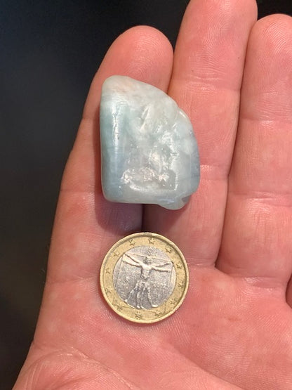 Aigue-marine - Pierre roulée - 33 x 24 x 16 mm - 16,8 gr.