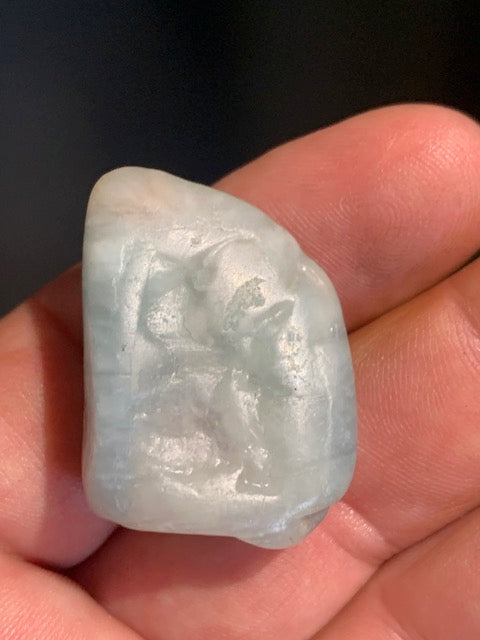 Aigue-marine - Pierre roulée - 33 x 24 x 16 mm - 16,8 gr.