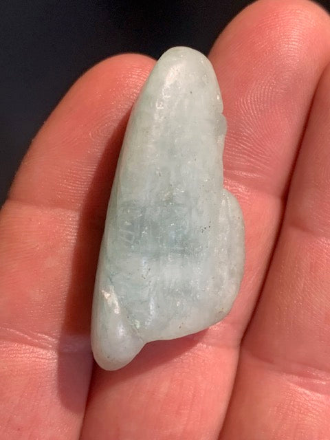 Aigue-marine - Pierre roulée - 43 x 21 x 16 mm - 16,9 gr.