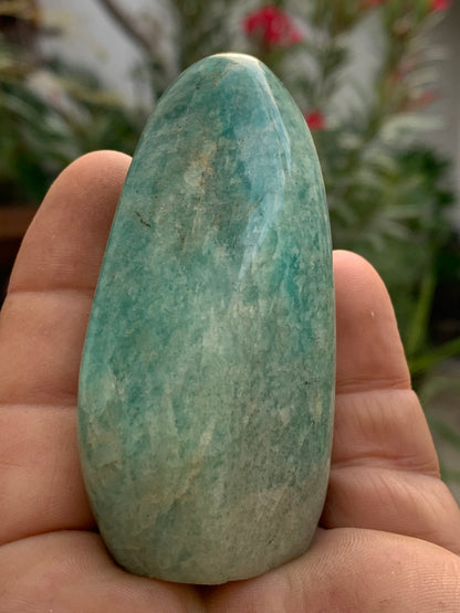 Amazonite, forme libre de 79 mm x 47 x 46 - 163,5 grammes. Belle qualité, magnifique pièce !