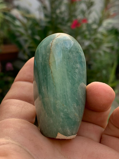 Amazonite, forme libre de 60 mm x 38 x 33 - 109,3 grammes. Belle qualité, magnifique pièce !