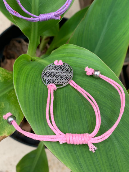 Collection de bracelets à fermeture coulissante avec Fleur de vie (30mm) . Longueur modifiable de 16,5 à 20 centimètres !