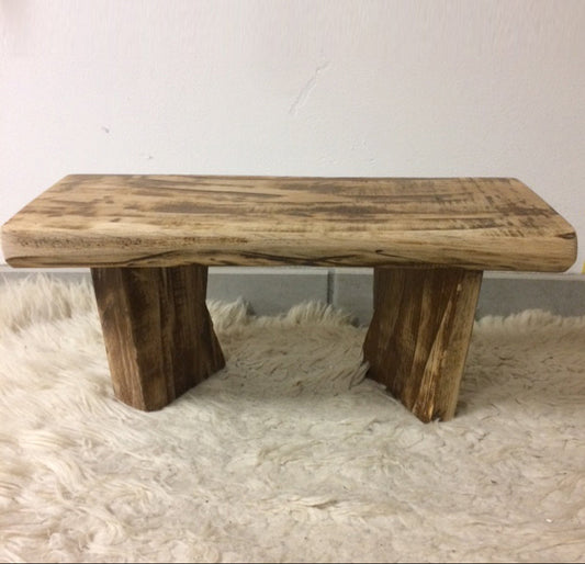 Banc de méditation ou pour décoration, fait en chêne - 50 x 23 x 20 cm