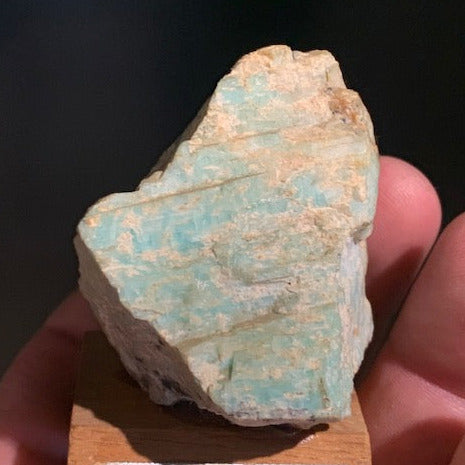 Amazonite, spécimen brut - Collection ancienne - ± 63 x 45 x 40 mm - 82,3 gr.