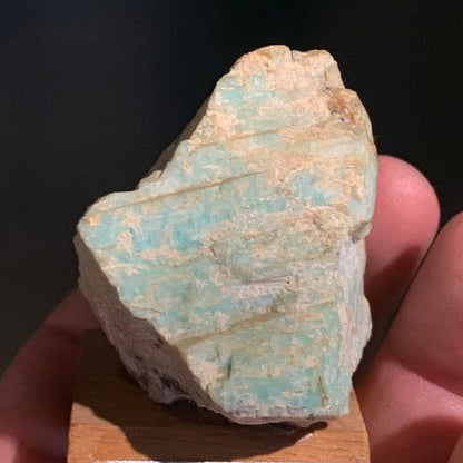 Amazonite, spécimen brut - Collection ancienne - ± 63 x 45 x 40 mm - 82,3 gr.