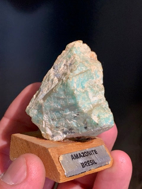 Amazonite, spécimen brut - Collection ancienne - ± 63 x 45 x 40 mm - 82,3 gr.