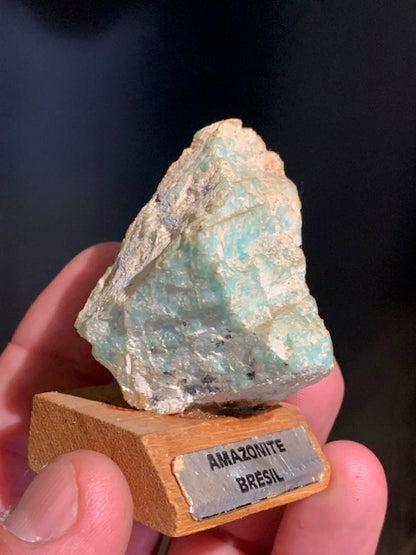 Amazonite, spécimen brut - Collection ancienne - ± 63 x 45 x 40 mm - 82,3 gr.