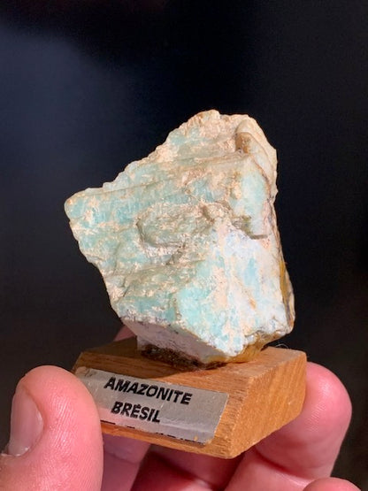 Amazonite, spécimen brut - Collection ancienne - ± 63 x 45 x 40 mm - 82,3 gr.