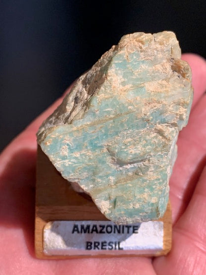 Amazonite, spécimen brut - Collection ancienne - ± 63 x 45 x 40 mm - 82,3 gr.