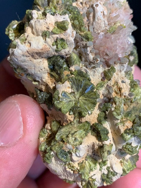 Wavellite avec Quartz - Spécimen brut rare, collection ancienne - 60 x 43 x 36 mm - 87,4 gr.