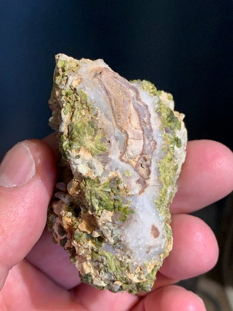 Wavellite avec Quartz - Spécimen brut rare, collection ancienne - 60 x 43 x 36 mm - 87,4 gr.