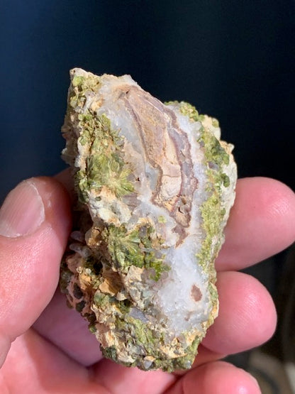 Wavellite avec Quartz - Spécimen brut rare, collection ancienne - 60 x 43 x 36 mm - 87,4 gr.