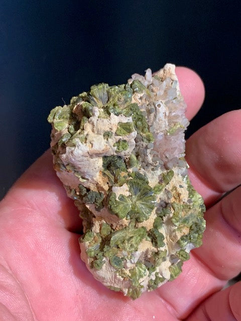 Wavellite avec Quartz - Spécimen brut rare, collection ancienne - 60 x 43 x 36 mm - 87,4 gr.