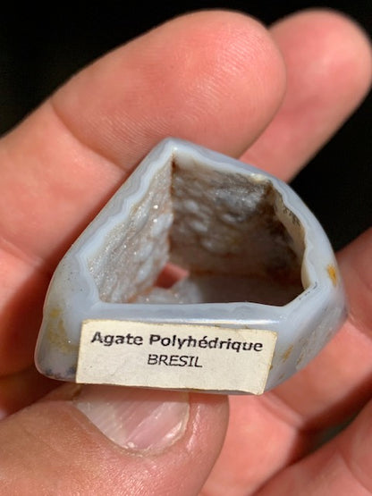 Agate Polyédrique, petite géode - 45 x 35 x 26 mm - 19,5 gr.