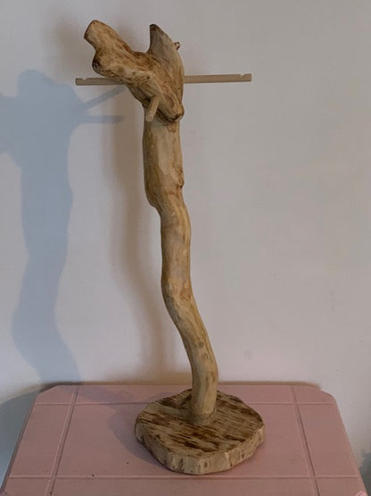 Support en bois flotté pour tingsha, carillon (Koshi, Zaphir...). ± 60 cm - Création Zen Curiosity