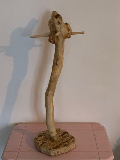 Support en bois flotté pour tingsha, carillon (Koshi, Zaphir...). ± 60 cm - Création Zen Curiosity
