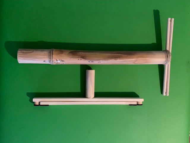 Support bois pliable et démontable pour carillons Koshi/Zaphir – 48 cm, léger, transport facile, création Zen Curiosity