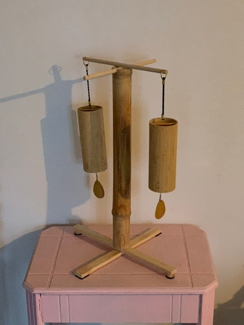 Support bois pliable et démontable pour carillons Koshi/Zaphir – 48 cm, léger, transport facile, création Zen Curiosity
