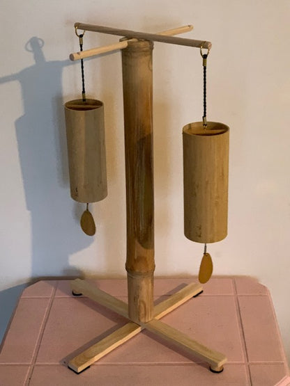 Support bois pliable et démontable pour carillons Koshi/Zaphir – 48 cm, léger, transport facile, création Zen Curiosity