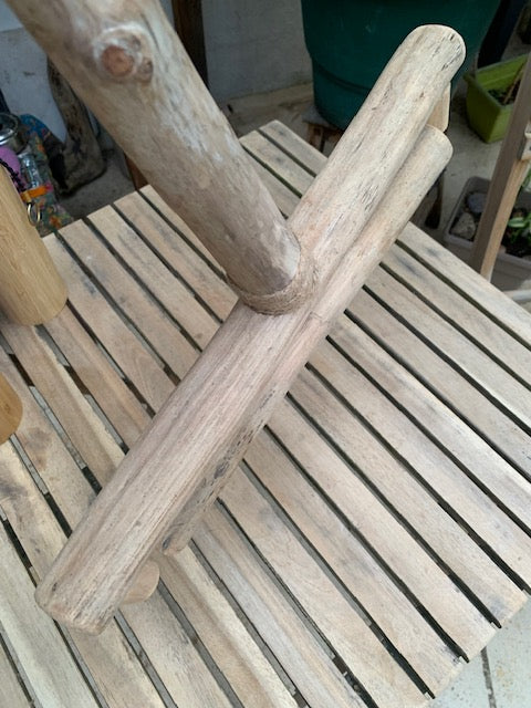 Support en bois flotté, base et branches pliables, pour carillons Koshi/Zaphir – 59 x 40 x 35 cm, léger, transport facile, création Zen Curiosity