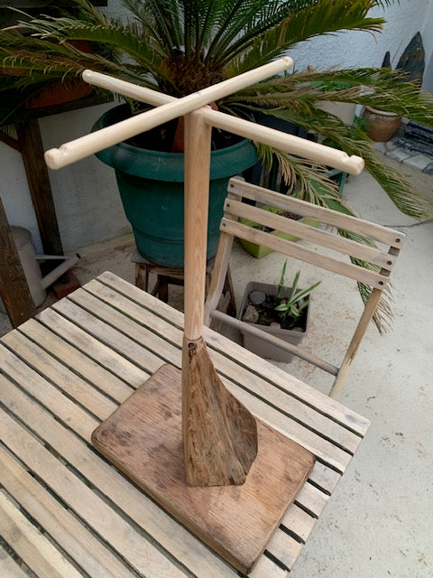 Support en bois de chêne, tronc démontable et branches pliables, avec poignée, pour carillons Koshi/Zaphir – 46 x 25 x 16 cm, création Zen Curiosity