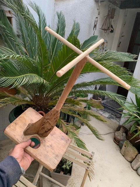 Support en bois de chêne, tronc démontable et branches pliables, avec poignée, pour carillons Koshi/Zaphir – 46 x 25 x 16 cm, création Zen Curiosity