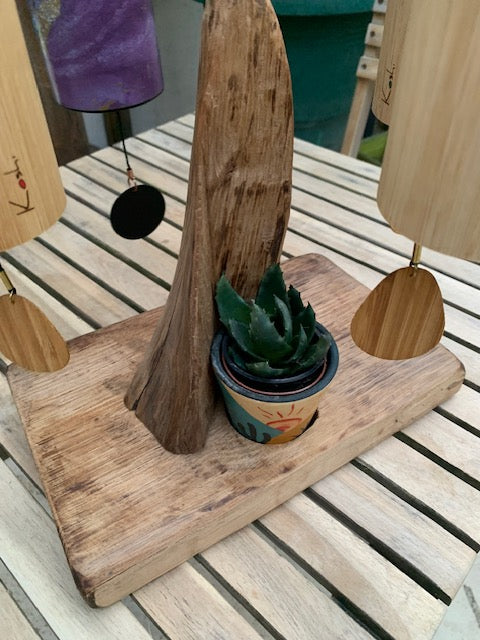 Support en bois de chêne, tronc démontable et branches pliables, avec poignée, pour carillons Koshi/Zaphir – 46 x 25 x 16 cm, création Zen Curiosity
