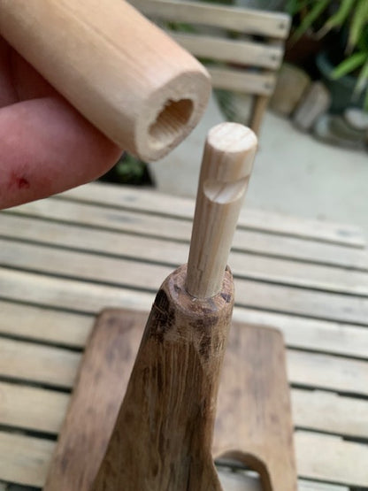 Support en bois de chêne, tronc démontable et branches pliables, avec poignée, pour carillons Koshi/Zaphir – 46 x 25 x 16 cm, création Zen Curiosity