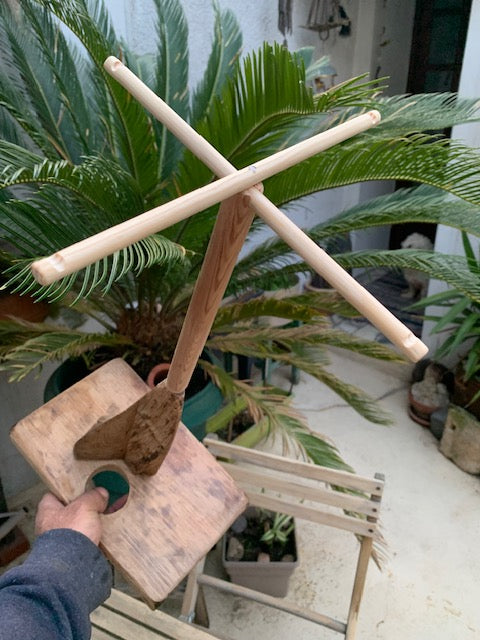 Support en bois de chêne, tronc démontable et branches pliables, avec poignée, pour carillons Koshi/Zaphir – 46 x 25 x 16 cm, création Zen Curiosity