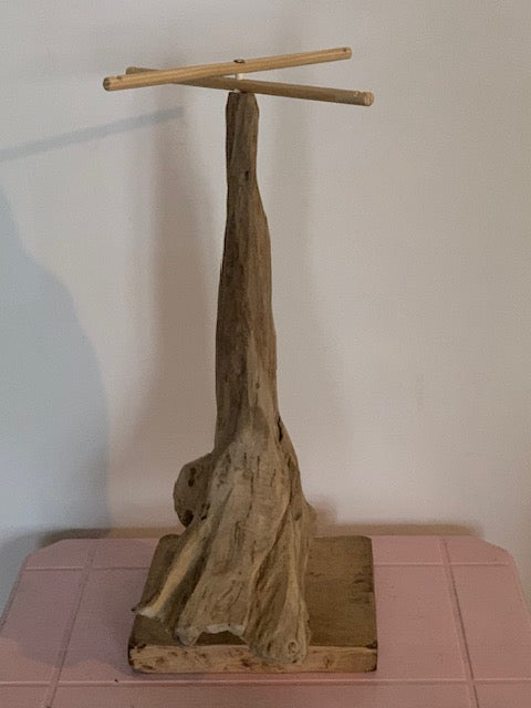 Support en bois flotté, tronc démontable et branches pliables, pour carillons Koshi/Zaphir – 49 x 25 x 25 cm, création Zen Curiosity
