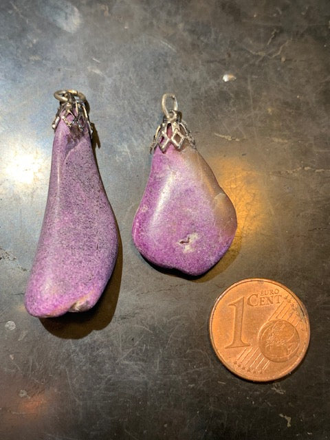Stichite, pendentifs à l'unité, de 30 x 15 x 0,9 mm environ - Qualité AA à AAA