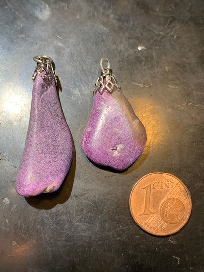Stichite, pendentifs à l'unité, de 30 x 15 x 0,9 mm environ - Qualité AA à AAA