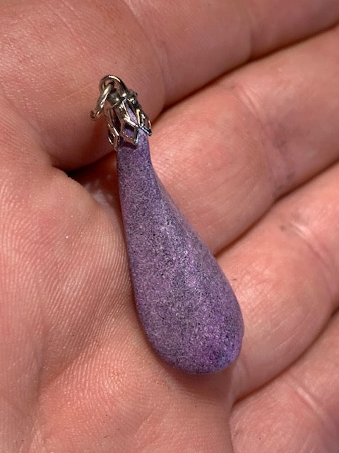 Stichite, pendentifs à l'unité, de 30 x 15 x 0,9 mm environ - Qualité AA à AAA