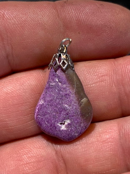 Stichite, pendentifs à l'unité, de 30 x 15 x 0,9 mm environ - Qualité AA à AAA