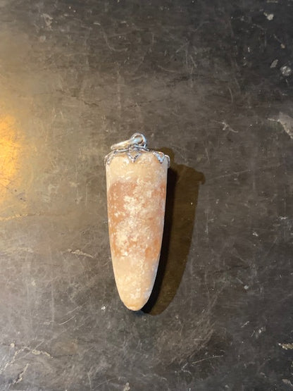 Collection 'Géologique', pendentifs à l'unité monté par Zen Curiosity - Ammonite pyrite, Pointe de Calcite, Ardoise