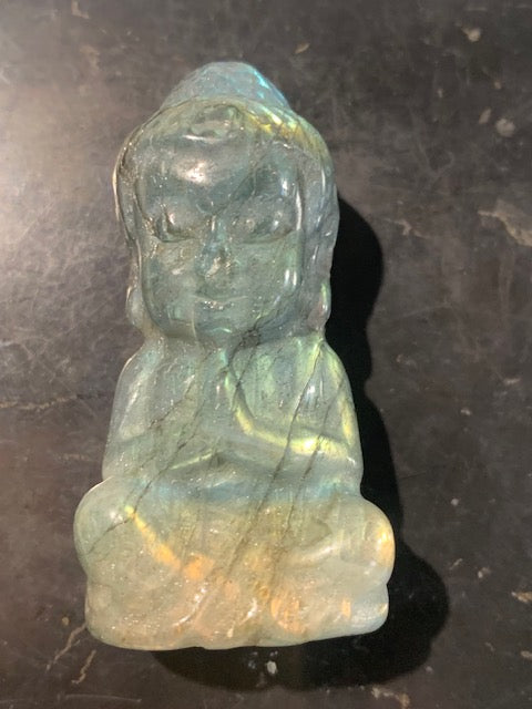 Bébé Bouddha en Labradorite, 51 mm x 26 x 21 - 35,8 gr.