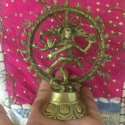 Shiva Nataraj en métal (laiton). Ø de 10, 15 et 20 cm, au choix. Divinité hindouiste !