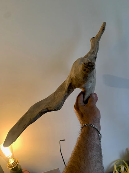 Sculpture en bois flotté de Loire - 65 cm de hauteur × 44 × 17 / ± 1,2 kg - Création Zen Curiosity