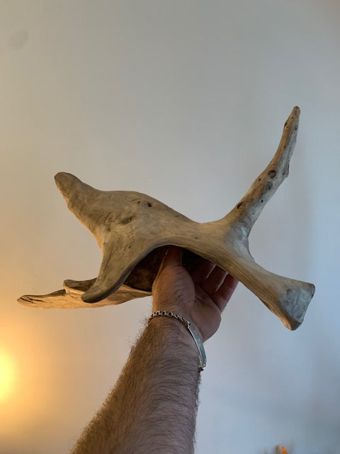 Sculpture en bois flotté de Loire - 65 cm de hauteur × 44 × 17 / ± 1,2 kg - Création Zen Curiosity