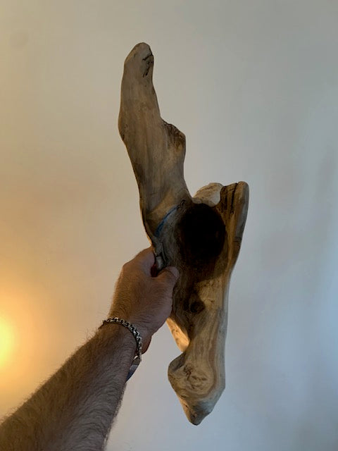 Sculpture en bois flotté de Loire - 65 cm de hauteur × 44 × 17 / ± 1,2 kg - Création Zen Curiosity