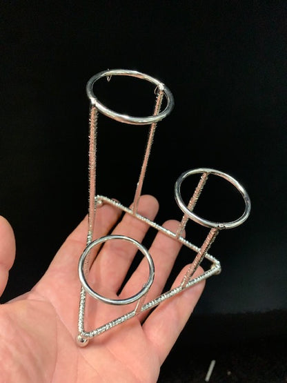 Support stabilisateur en métal pour 3 sphères de 4 à 6 cm - Taille : 11,5 cm x  7,5 x 4,5