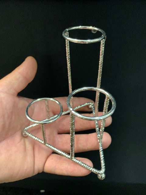 Support stabilisateur en métal pour 3 sphères de 4 à 6 cm - Taille : 11,5 cm x  7,5 x 4,5