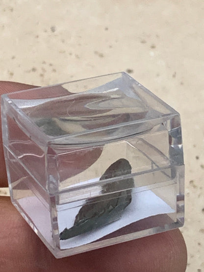 Météorite 'Muonionalusta' de 30 x 10 x 3mm - 2 grammes. Vendu avec coffret 'loupe' !