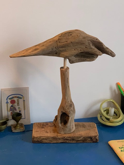 Sculpture en bois flotté de Loire 'Tête d'Oiseau' - 40 cm de hauteur × 35 × 10 / ± 1 kg - Création Zen Curiosity