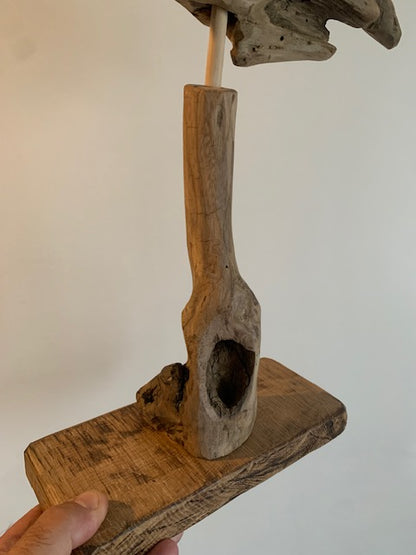 Sculpture en bois flotté de Loire 'Tête d'Oiseau' - 40 cm de hauteur × 35 × 10 / ± 1 kg - Création Zen Curiosity