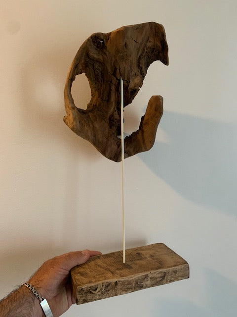 Sculpture en bois flotté de Loire 'Vies âge' - 45 cm de hauteur × 20 × 10 / ± 800 gr. - Création Zen Curiosity