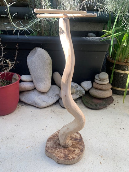 Support en bois recyclé, branches pliables, pour carillons Koshi/Zaphir – 54 x 20 x 17 cm - Création Zen Curiosity