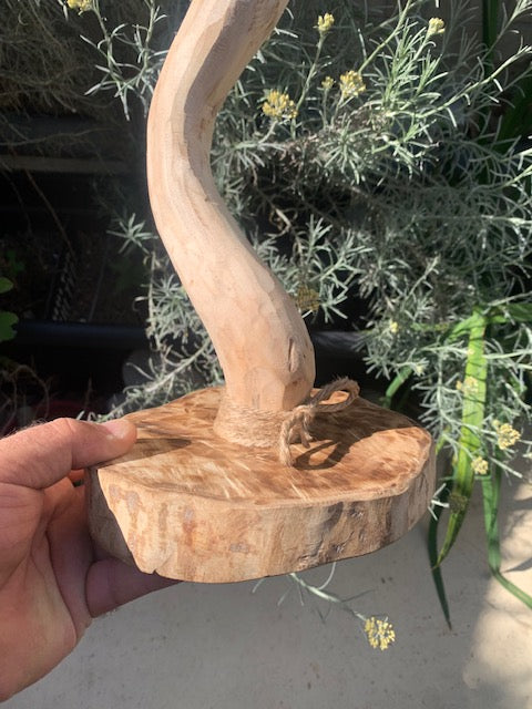 Support en bois recyclé, branches pliables, pour carillons Koshi/Zaphir – 54 x 20 x 17 cm - Création Zen Curiosity